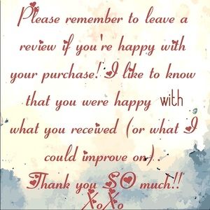 THANK YOU FOR YOUR BUSINESS